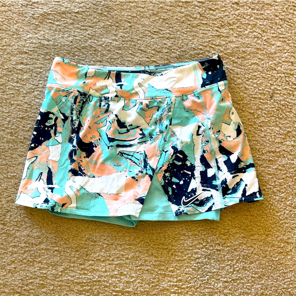 Nike Tennis Skirt White and Blue